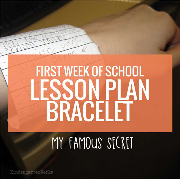 First Week of School Lesson Plan Bracelet