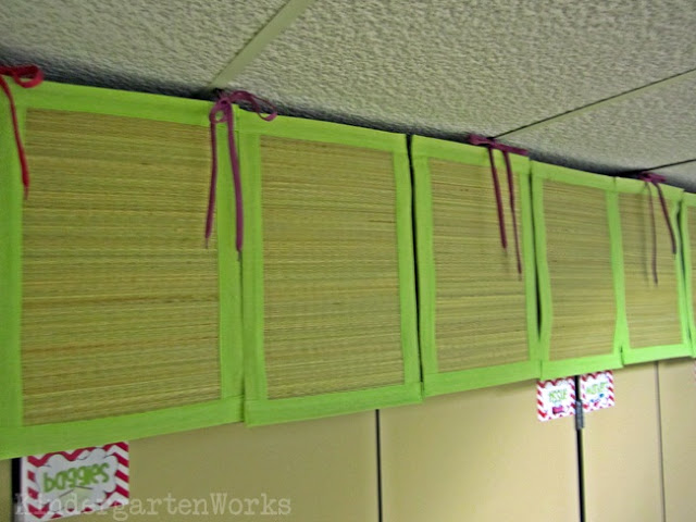 How I Used Dollar Store Placemats To Hide Things Above My Classroom Cupboards