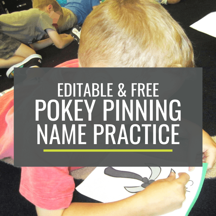 Free Pokey Pinning Name Practice Activity