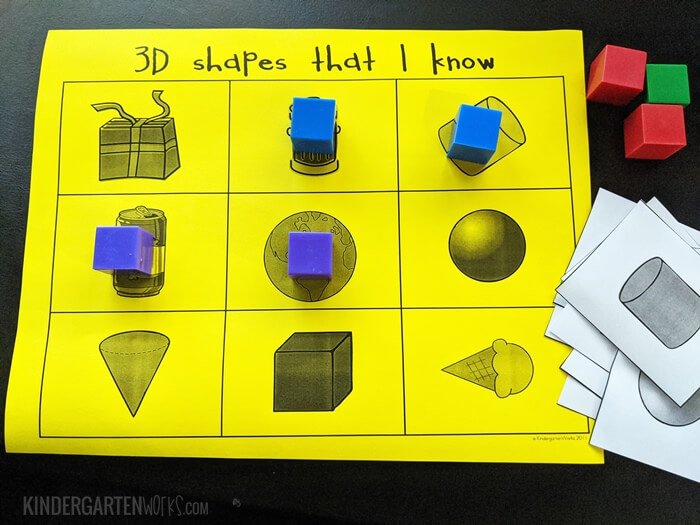 How to play bingo with 3D shapes