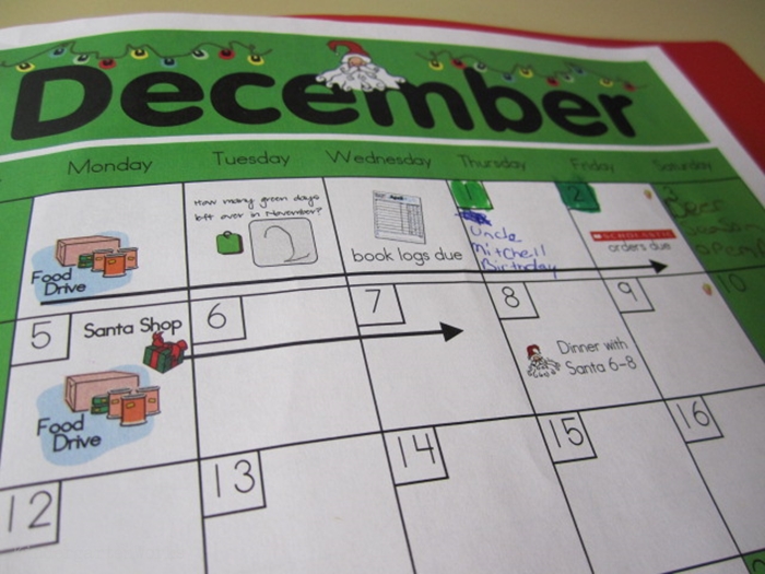 How to set up daily folders for kindergarten - parent calendar
