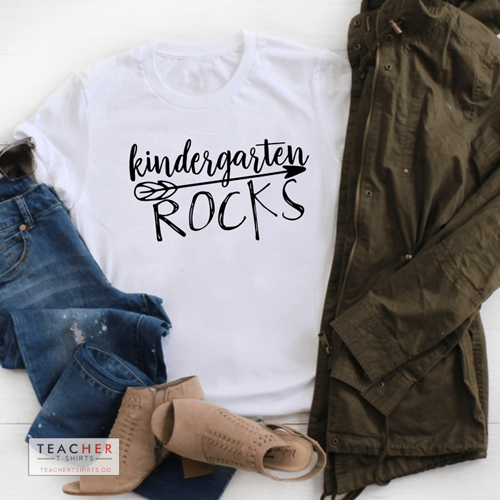 kindergarten rocks cute teacher t-shirts
