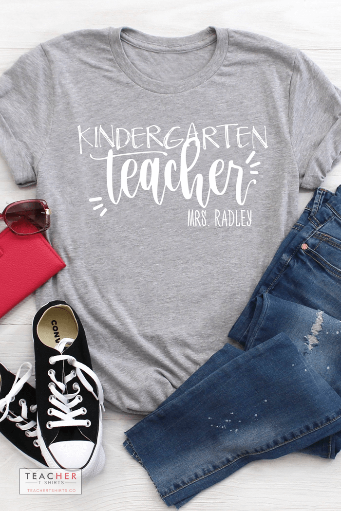 personalized teacher t-shirts for kindergarten online