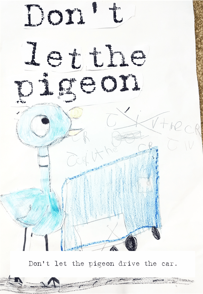 Kindergarten writing activity - Don't Let the Pigeon...