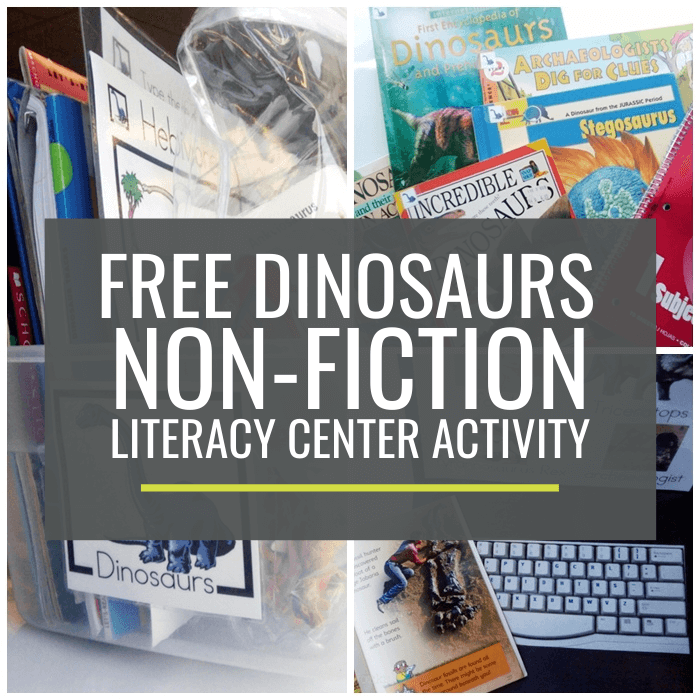 Dinosaurs Non-fiction Literacy Center Activity Set
