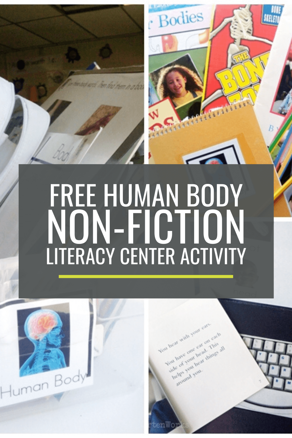 Human Body Non-fiction Literacy Center Activity Set – KindergartenWorks