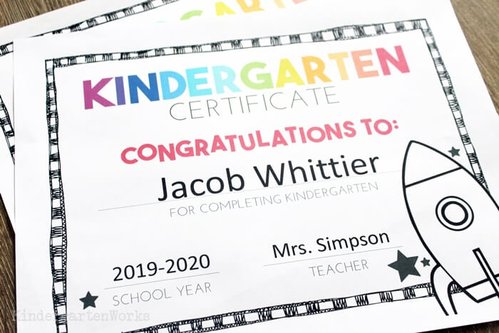 free editable kindergarten certificates and graduation diplomas kindergartenworks