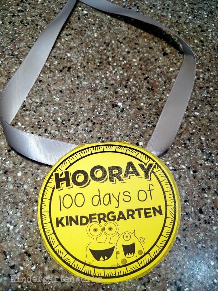 Cute 100th Day of School Printable Necklaces | KindergartenWorks