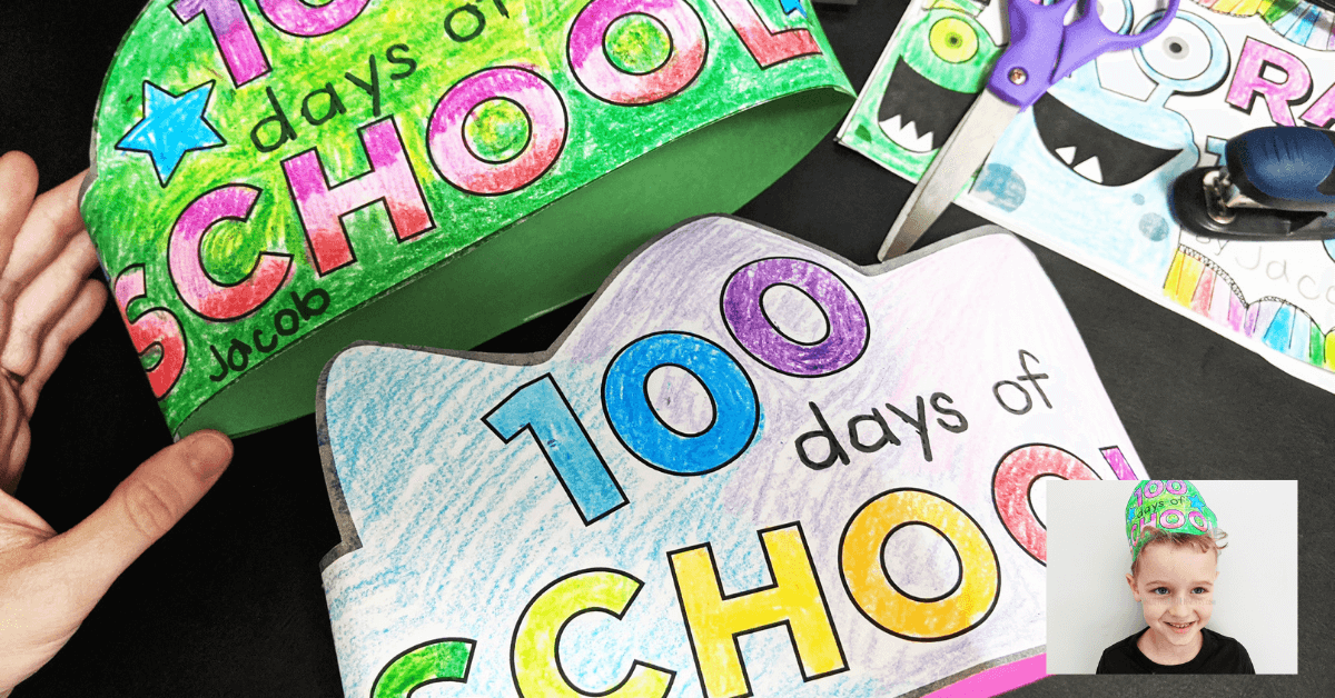 Free 100th Day Of School Headband Crowns KindergartenWorks