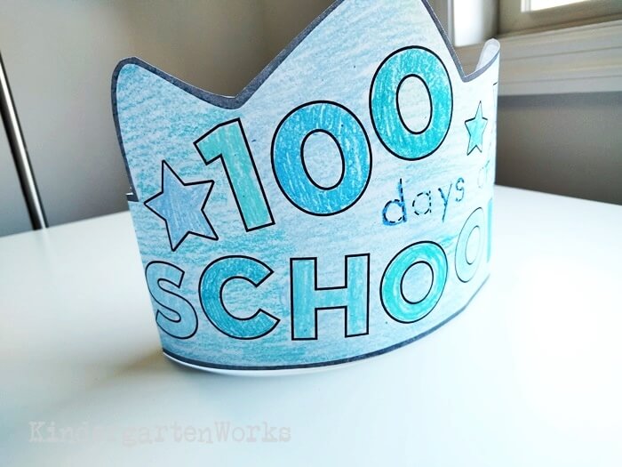 Free 100th Day Of School Headband Crowns KindergartenWorks