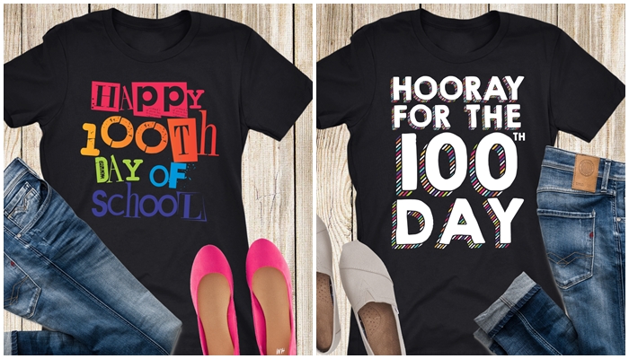 Cuter teacher tshirts for 100th day of school