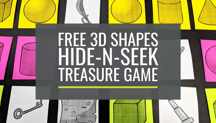 Shapes Hide and Seek Game by The Tahoe Teacher