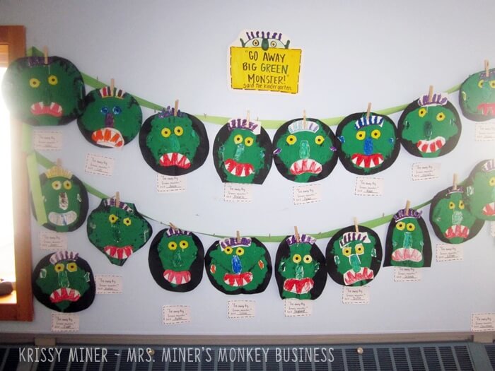 Go Away, Big Green Monster! Art Project for Kindergarten