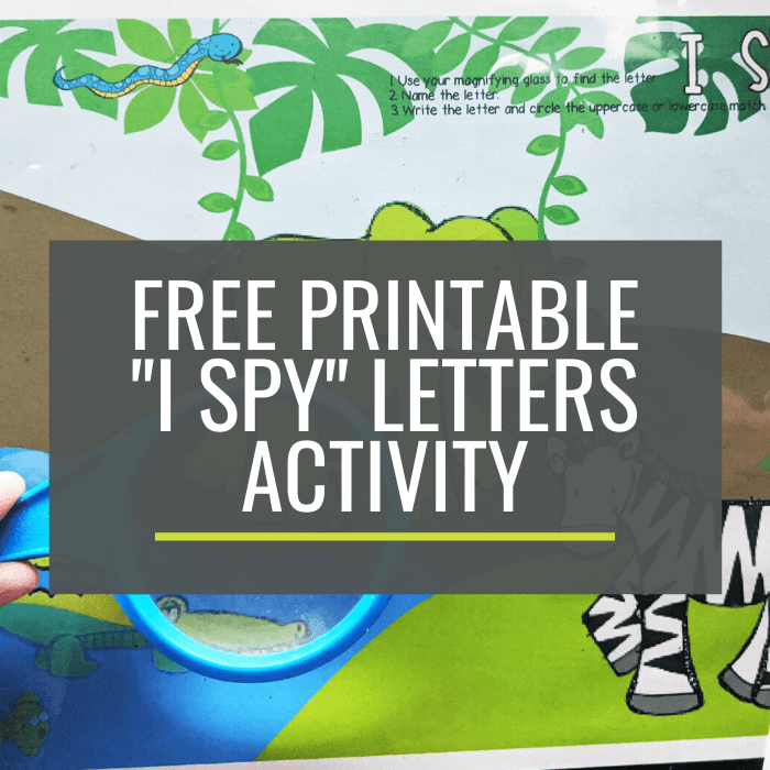Free Naming Letters Activity: I Spy Jungle Letters